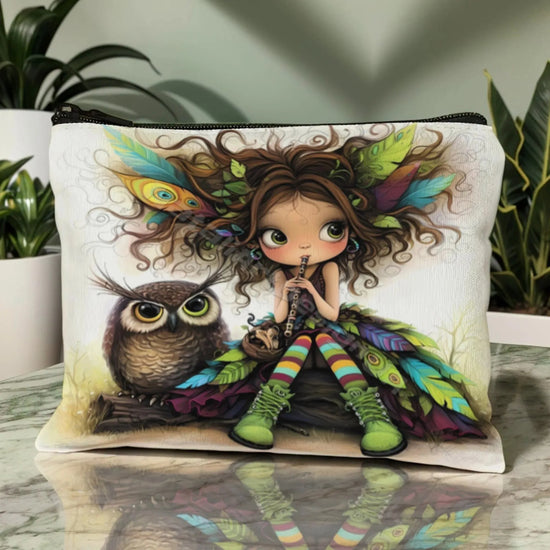 Cute Cartoon Makeup Bag – Zippered Toiletry Organizer & Travel Cosmetic Pouch