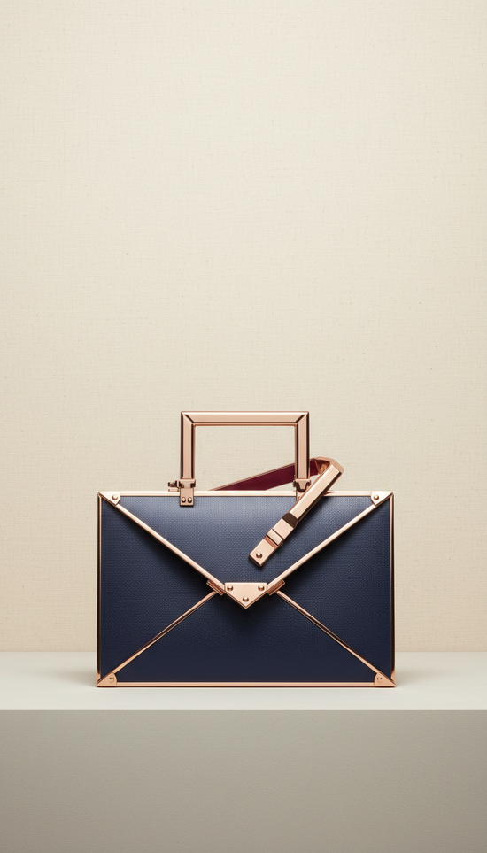Metallic Hardware Envelope Clutch Luxe Vibes